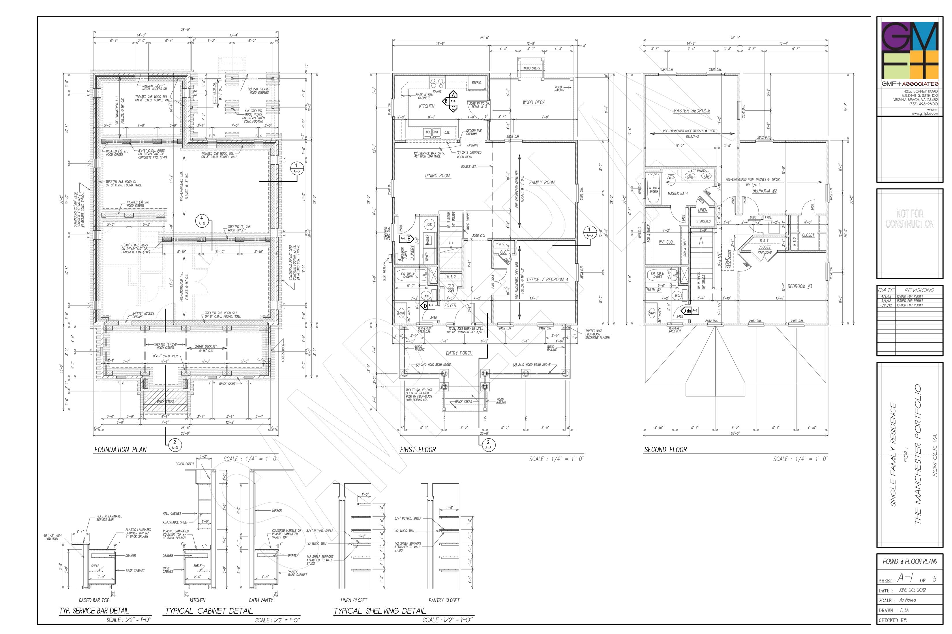 Sample Plan Set - GMF+ Architects - House Plans GMF+ Architects – House