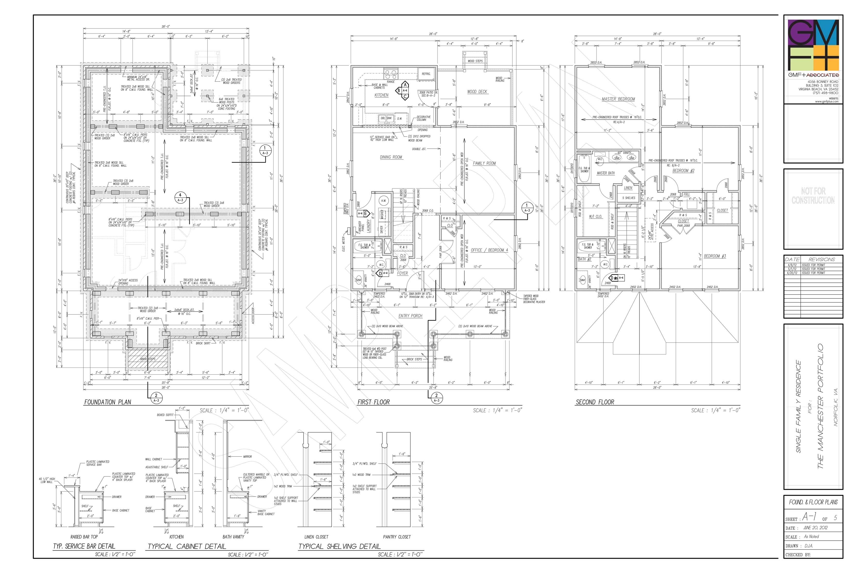 Sample Plan Set GMF Architects House Plans GMF Architects