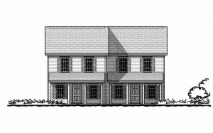 Colonial Duplex Elevation