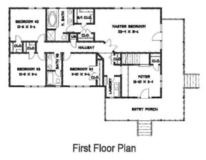 Waterfront Property Custom Home First Floor Plan